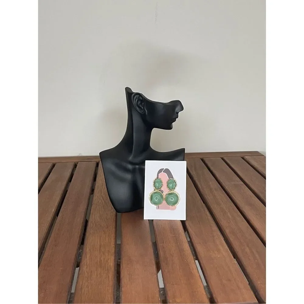 Resin drop earrings - Picture 6 of 6